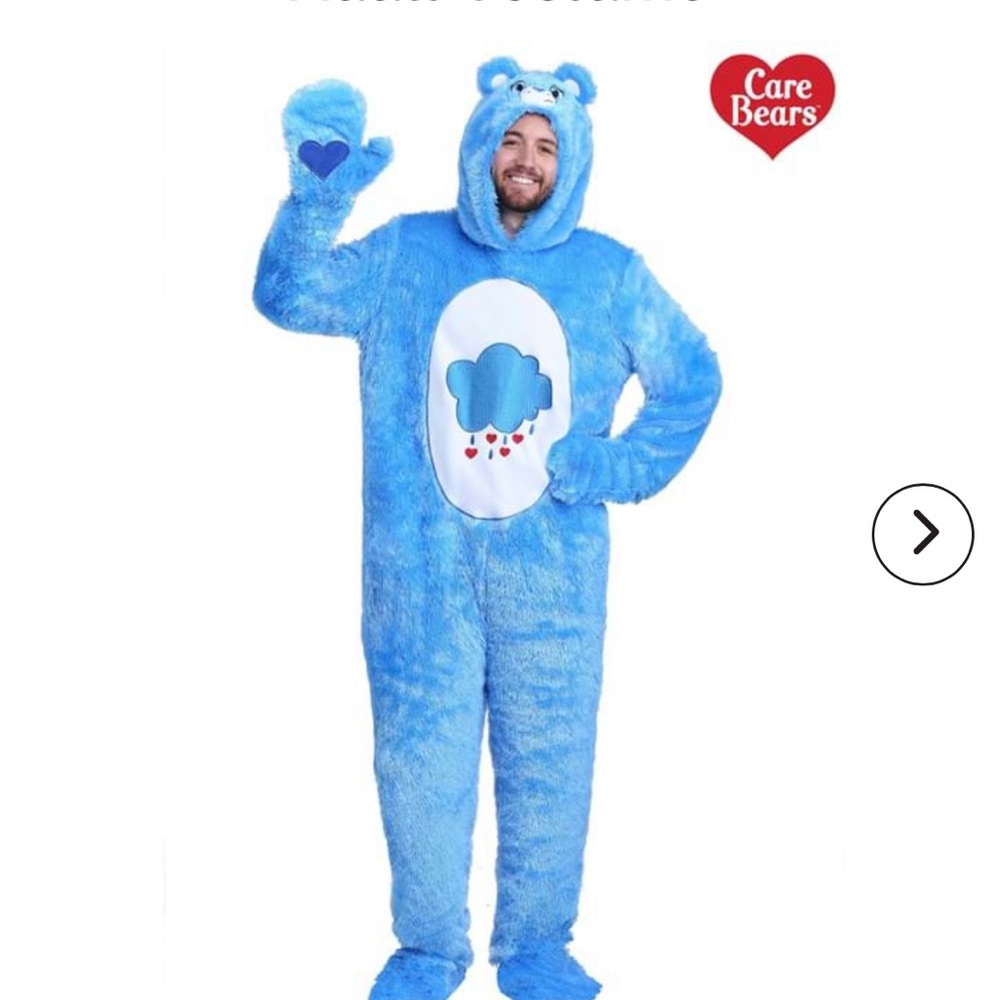 Unisex Adult Care Bears Grumpy Bear Cistume - Size Large